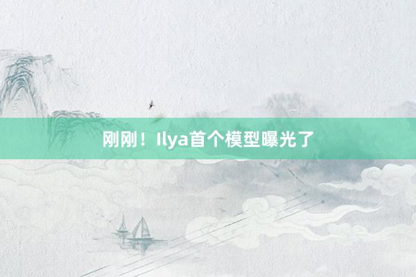 刚刚！Ilya首个模型曝光了