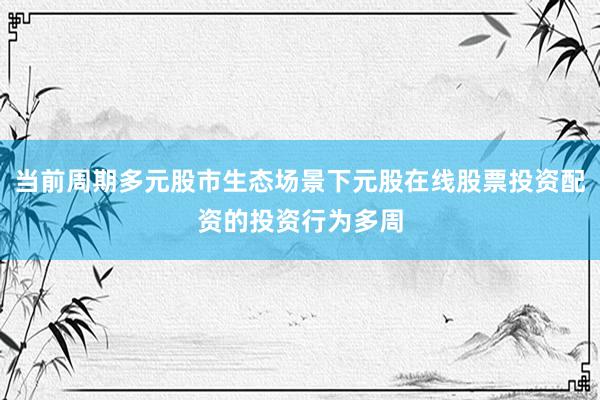 当前周期多元股市生态场景下元股在线股票投资配资的投资行为多周