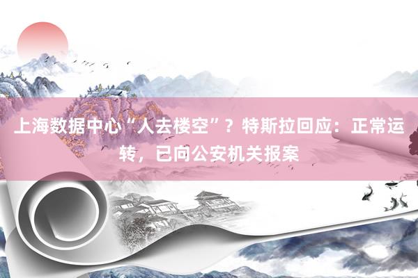 上海数据中心“人去楼空”？特斯拉回应：正常运转，已向公安机关报案