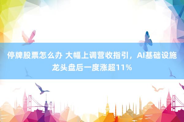 停牌股票怎么办 大幅上调营收指引，AI基础设施龙头盘后一度涨超11%