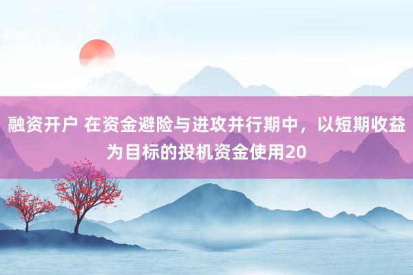 融资开户 在资金避险与进攻并行期中，以短期收益为目标的投机资金使用20