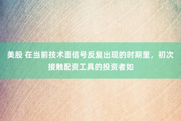 美股 在当前技术面信号反复出现的时期里，初次接触配资工具的投资者如