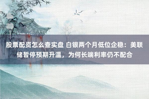 股票配资怎么查实盘 白银两个月低位企稳：美联储暂停预期升温，为何长端利率仍不配合