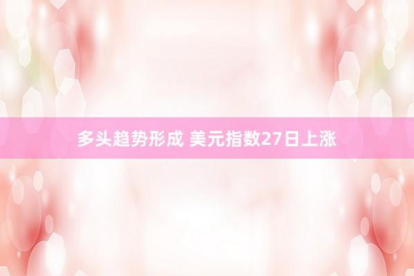 多头趋势形成 美元指数27日上涨